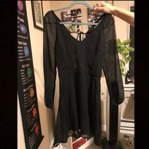Nordstrom Black Sheer Open Back Dress! Size: M